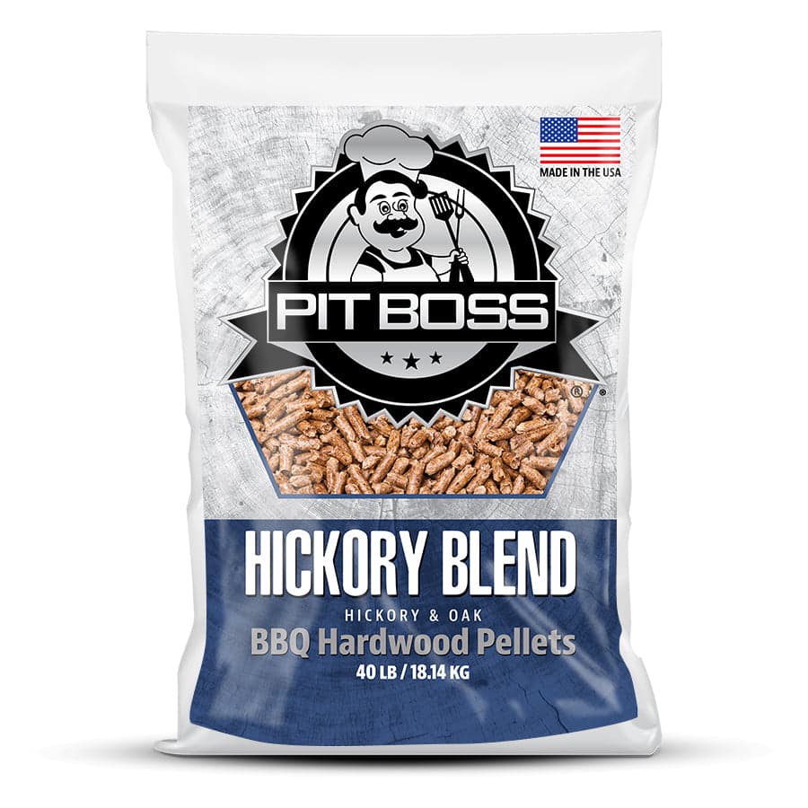Pit Boss Granules de bois dur mélange hickory – 40 lb – Granules de bois dur