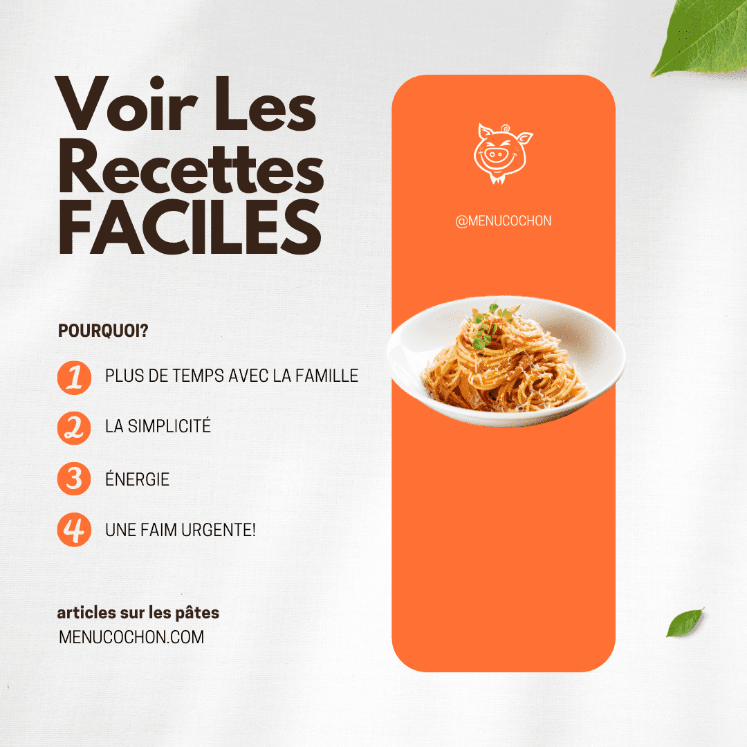 10 Recettes Faciles de Pâtes pour des Repas Délicieux en un Clin d’Œil