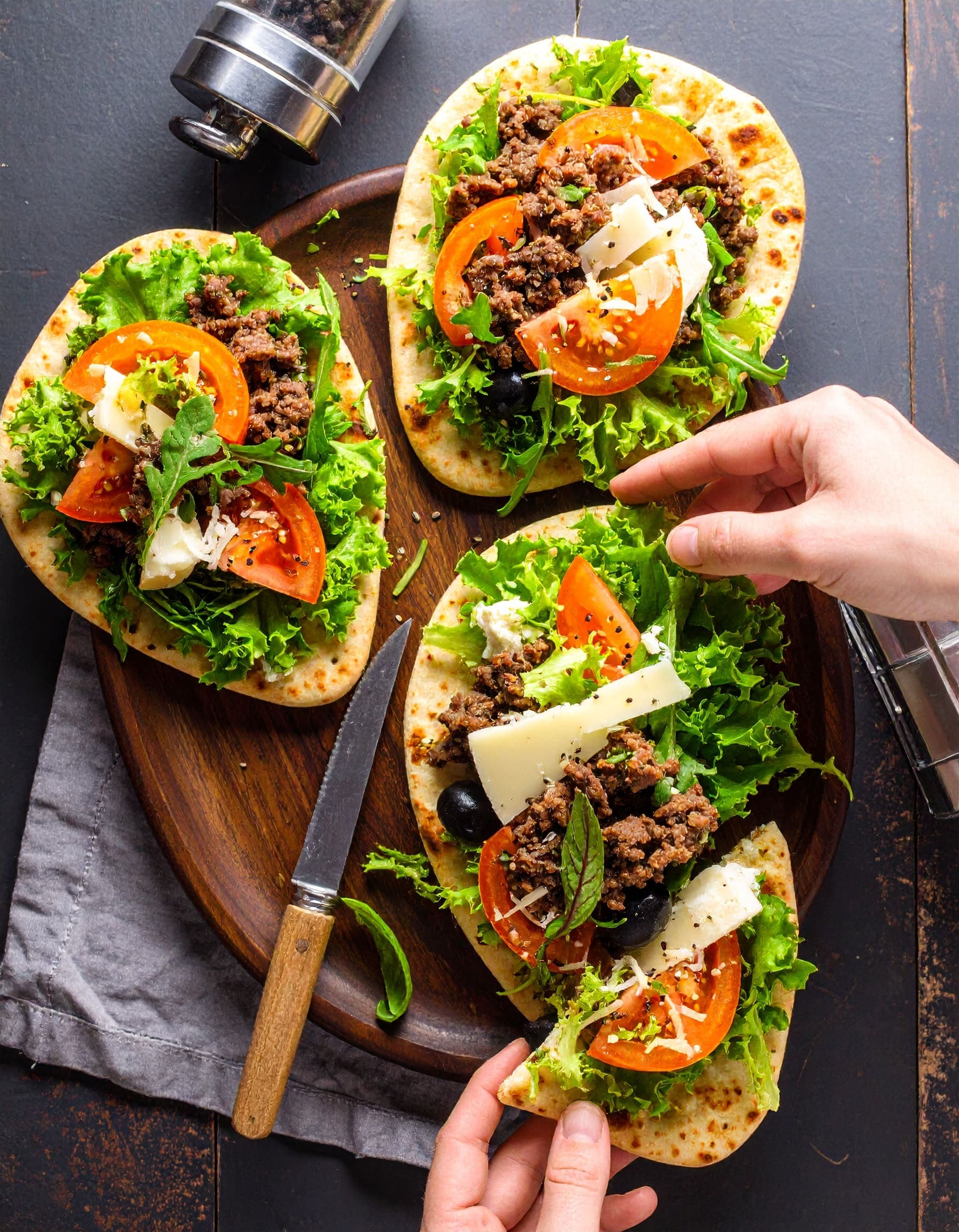 Beef Naan Bread (Submarine Style)