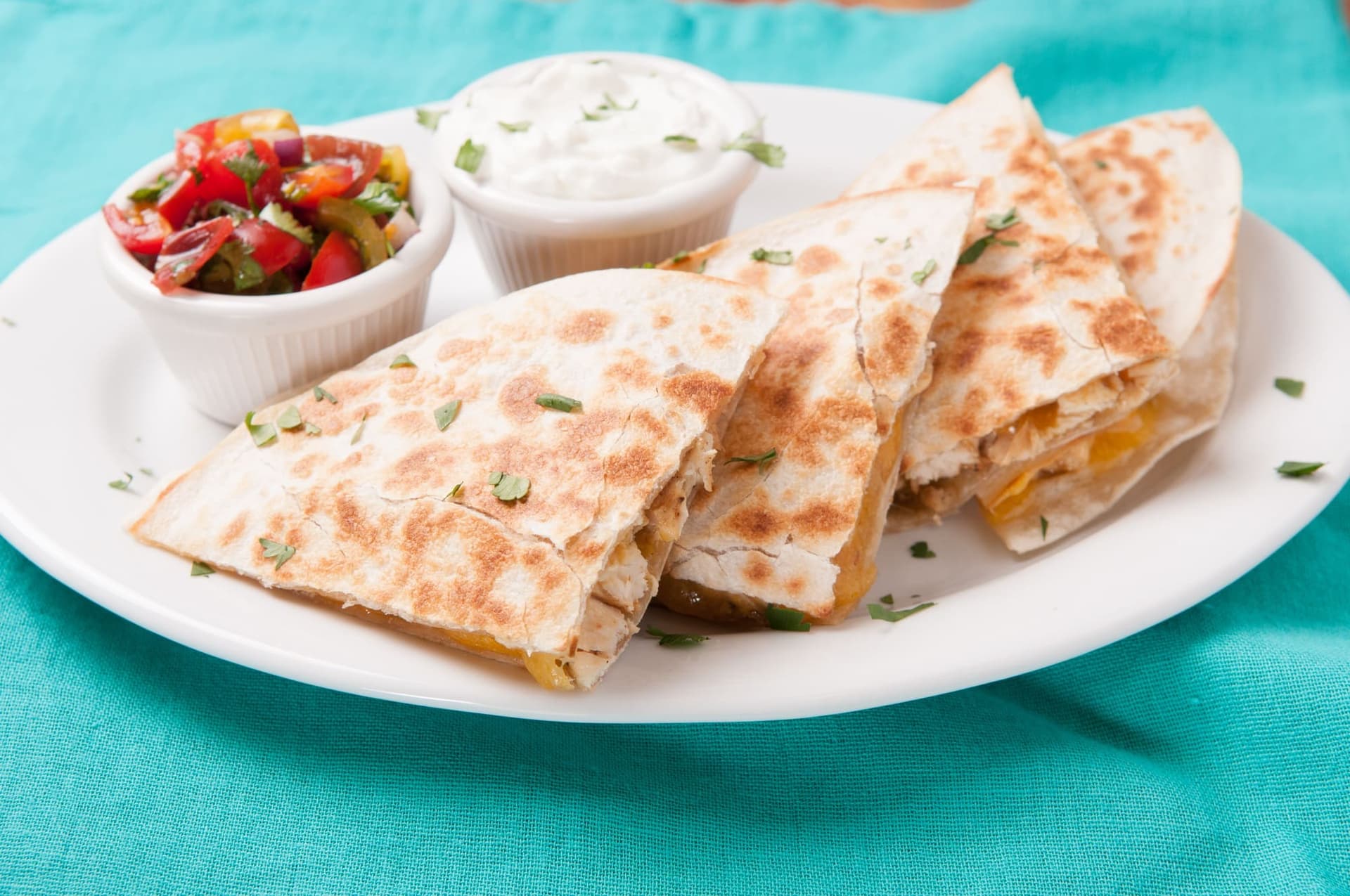 Chicken and Cheese Grain Quesadillas