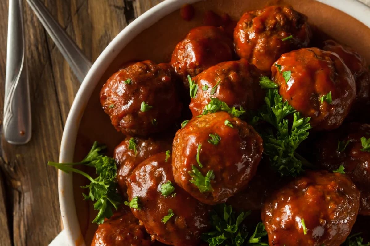 Boulettes BBQ à l'érable en slow cooker