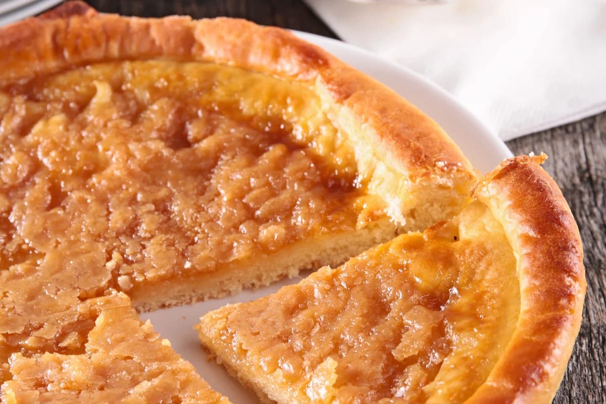 Tarte au sucre fondante et beurrée