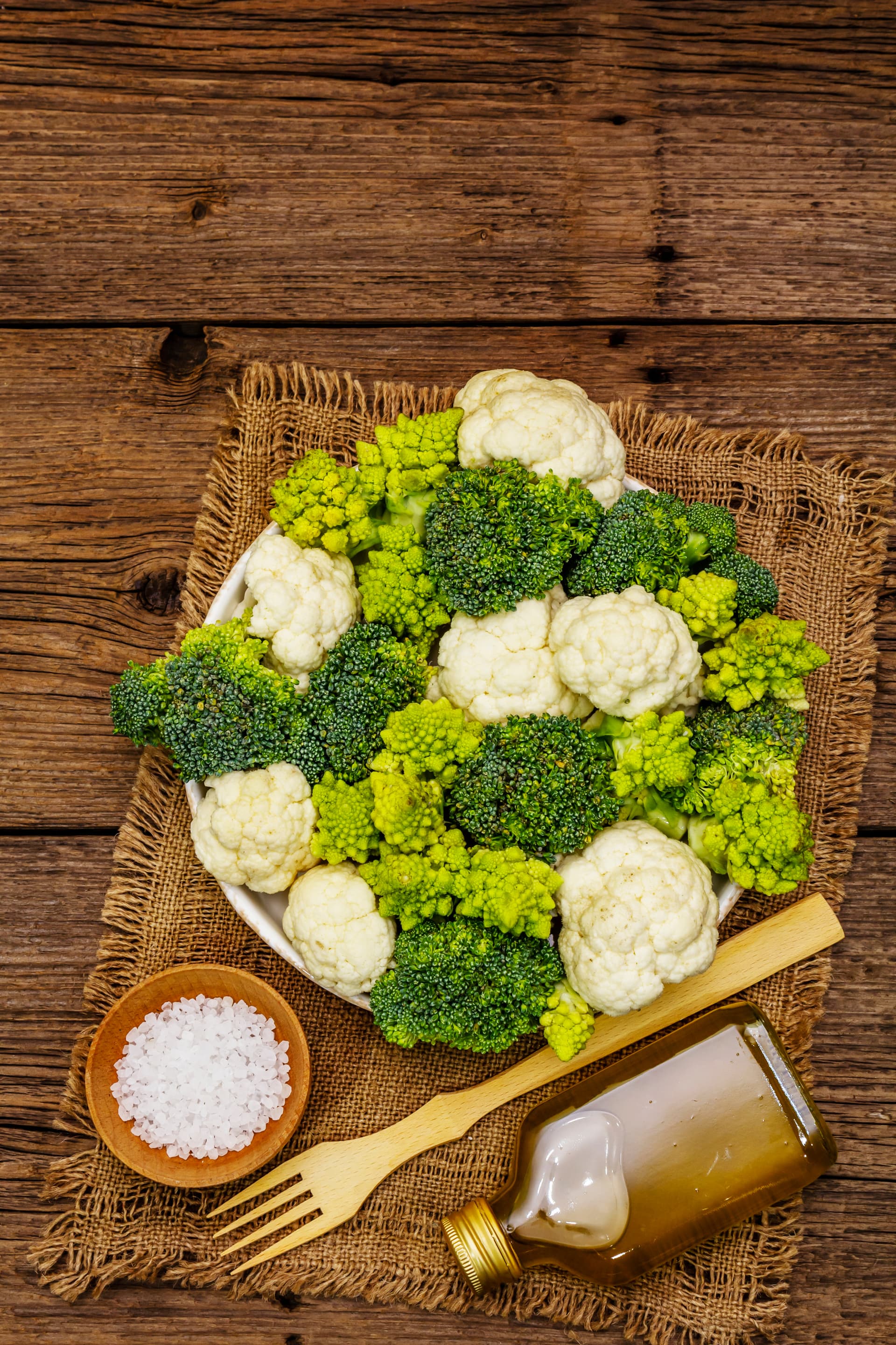 Creamy Broccoli and Cauliflower Salad