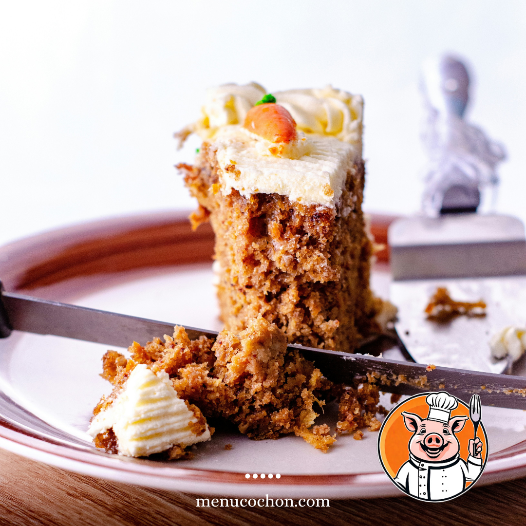 Partially cut carrot cake, menucochon.com