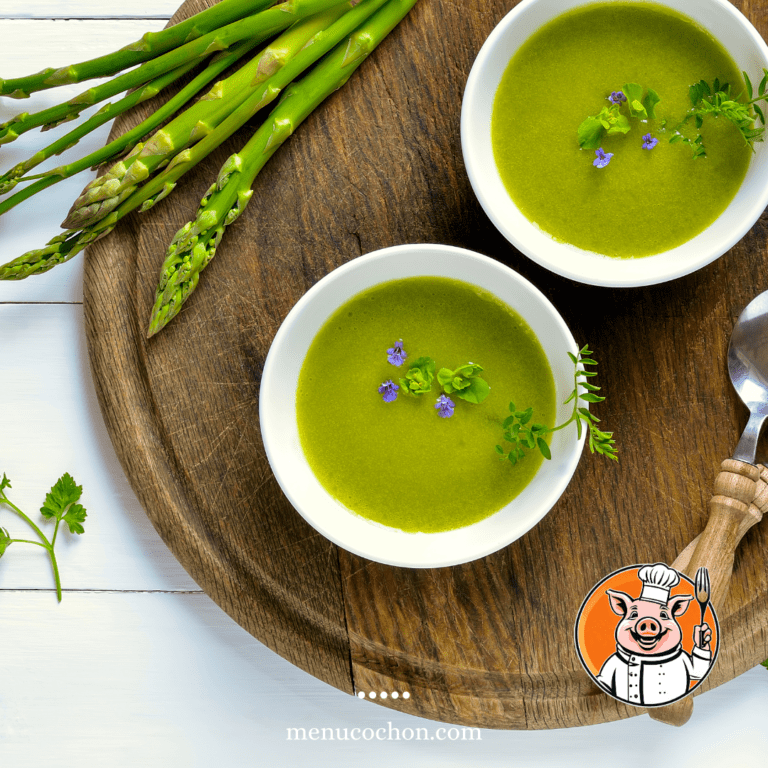 Fresh and gourmet asparagus soup.