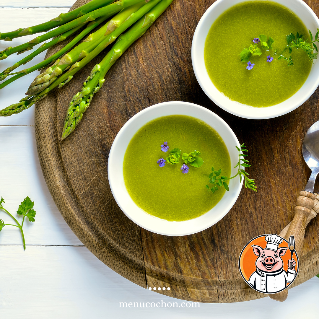 Fresh, gourmet asparagus soup.