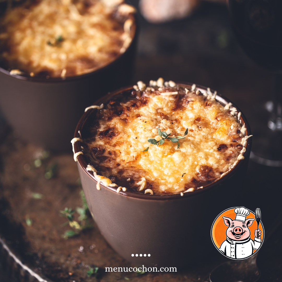 Tasty gratin dauphinois with thyme, French cuisine.