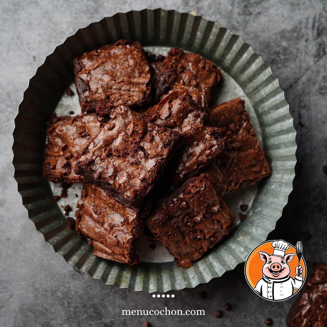 Chocolate brownies, gourmet recipe menucochon.com