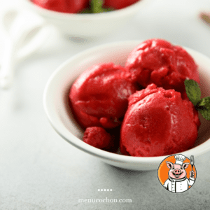 Gourmet raspberry sorbet - menucochon.com